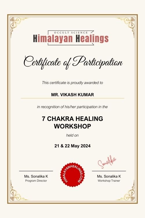 learn 7 chakra healing workshop classes course delhi ncr india certificate