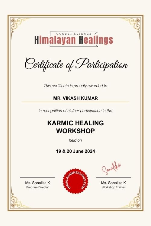 learn karmic healing workshop classes course delhi ncr india certificate